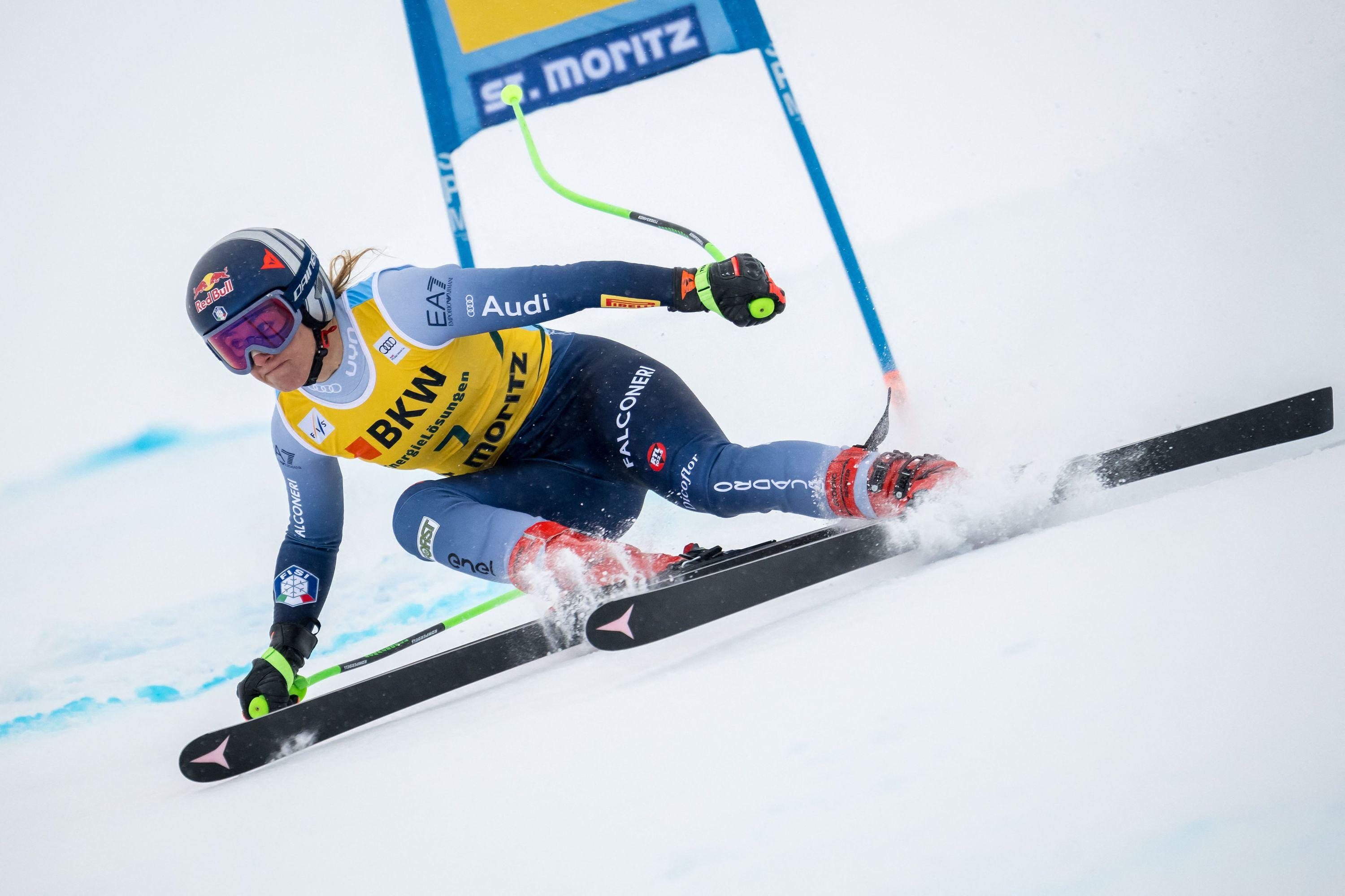 Alpine skiing: in difficult conditions, Goggia wins the first super-G in St. Moritz