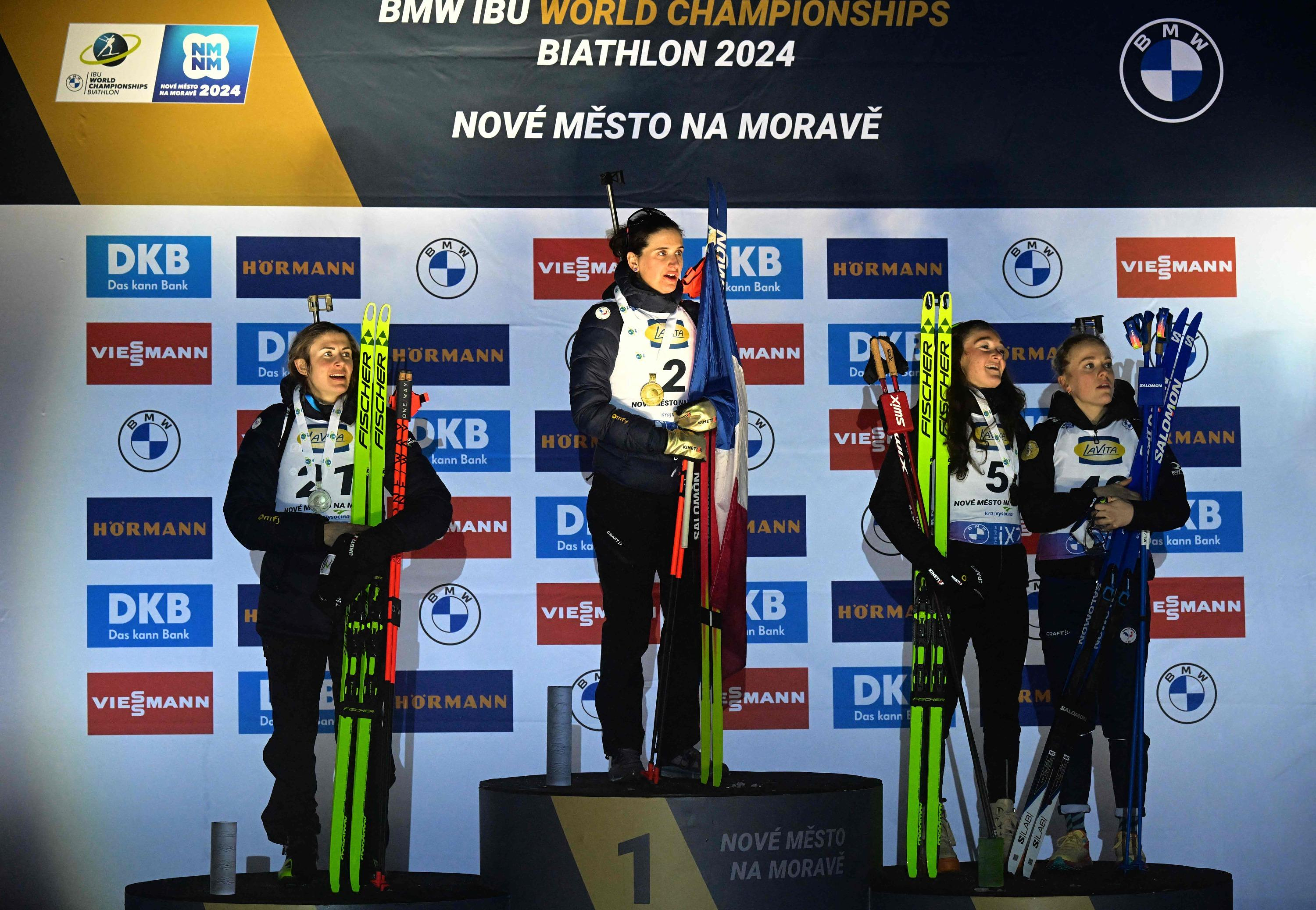 Biathlon: the magnificent Marseillaise with the 100% French podium at the Worlds