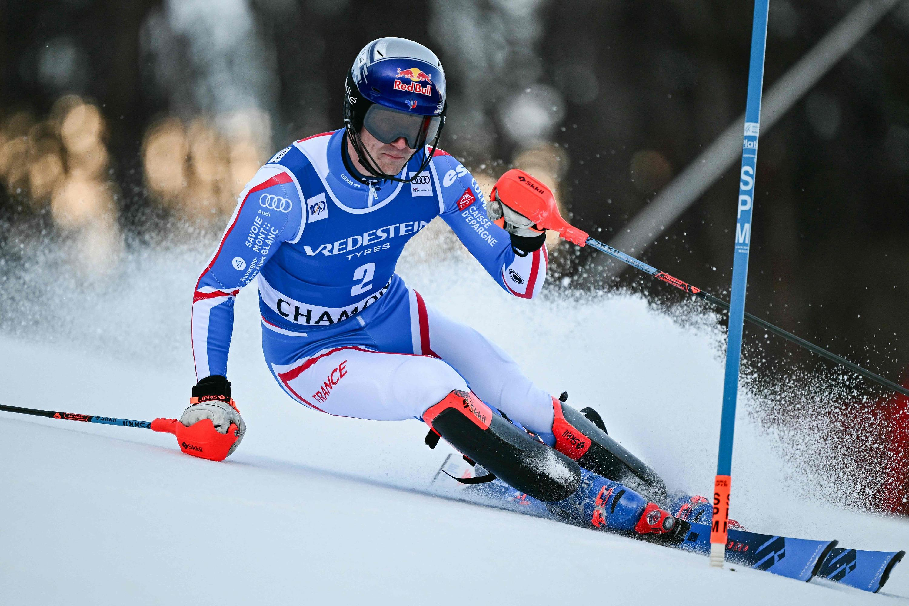 Skiing: disappointment for Clément Noël, 3rd in the Chamonix slalom