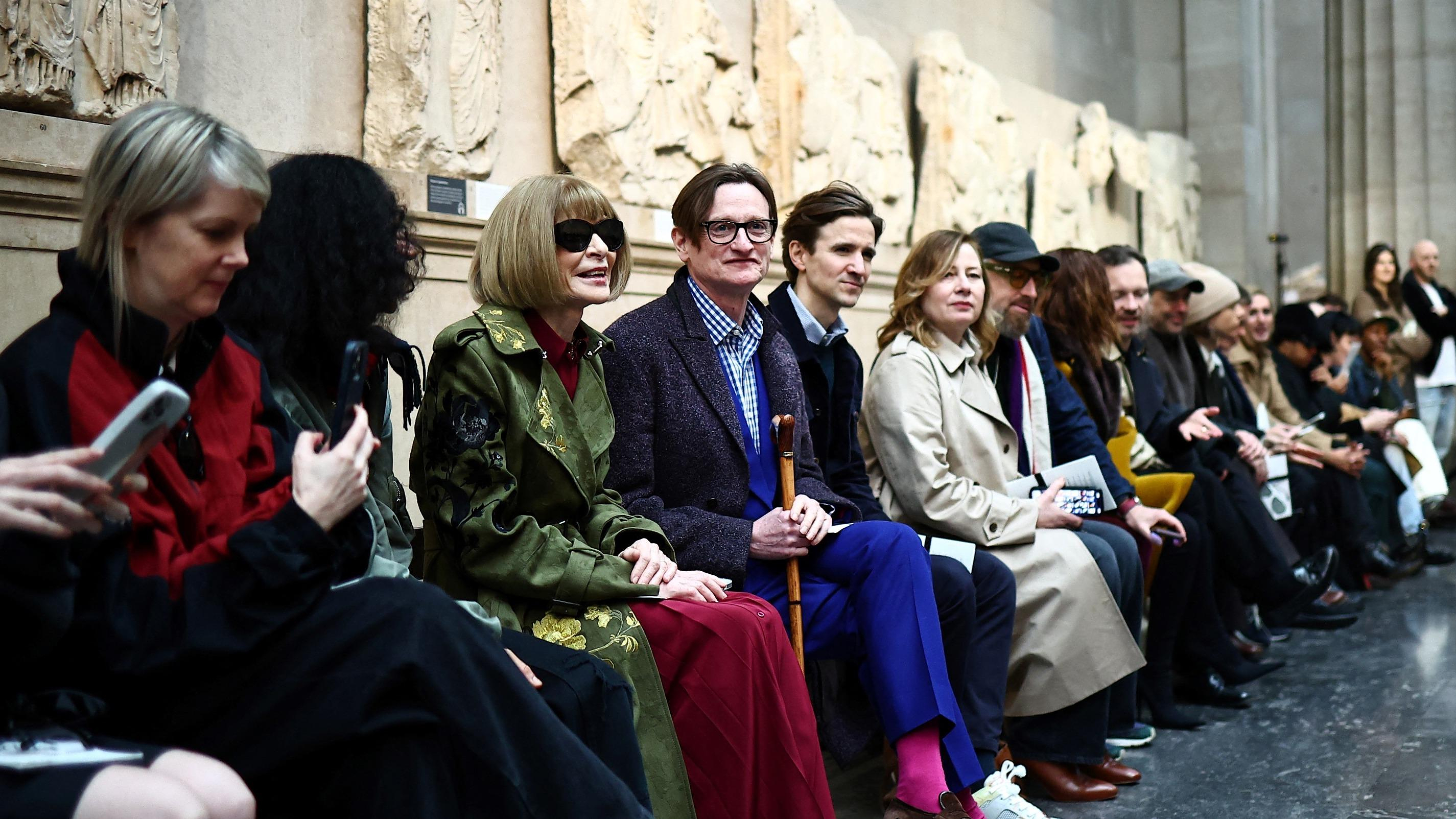 A fashion show in front of the Parthenon friezes in London scandalizes Athens