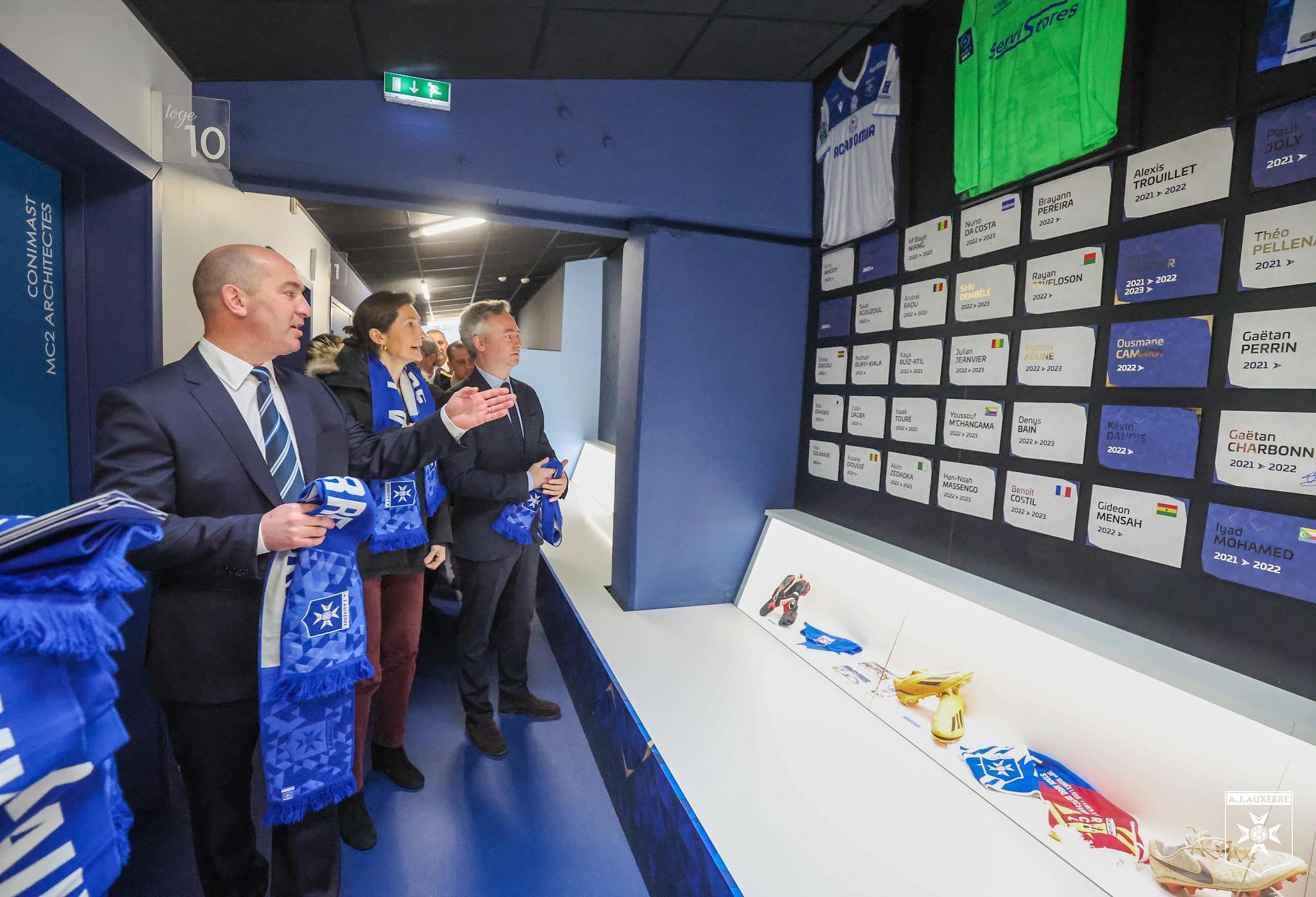 Football: AJ Auxerre inaugurates its museum, AJA Expérience in the presence of Amélie Oudea-Castéra