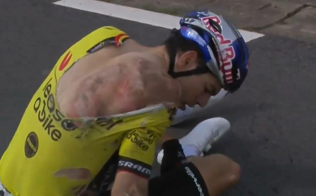 Cycling: in video, the violent fall of Van Aert, in tears, during the race through Flanders
