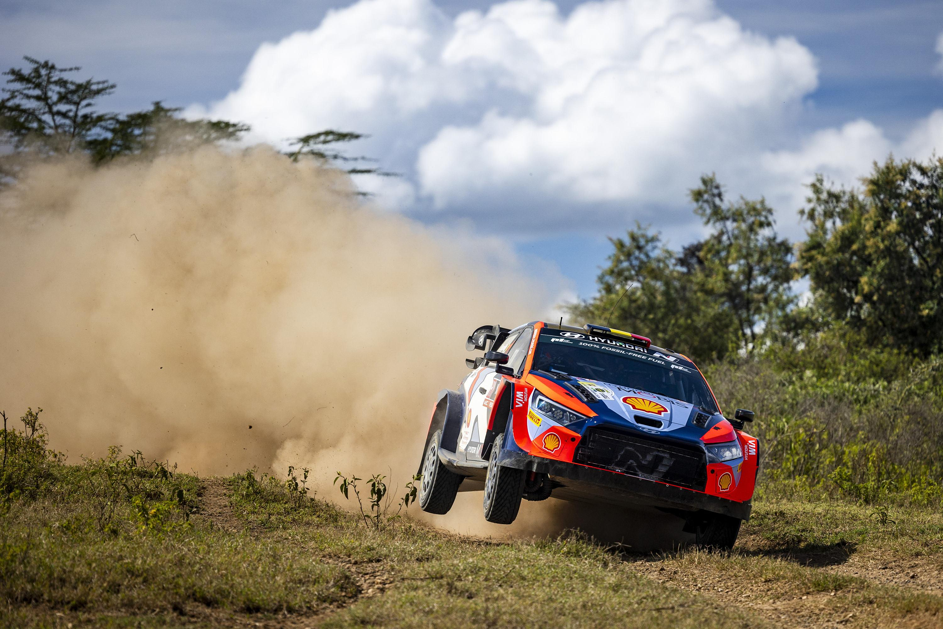 WRC: Thierry Neuville (Hyundai) leads the Kenya rally