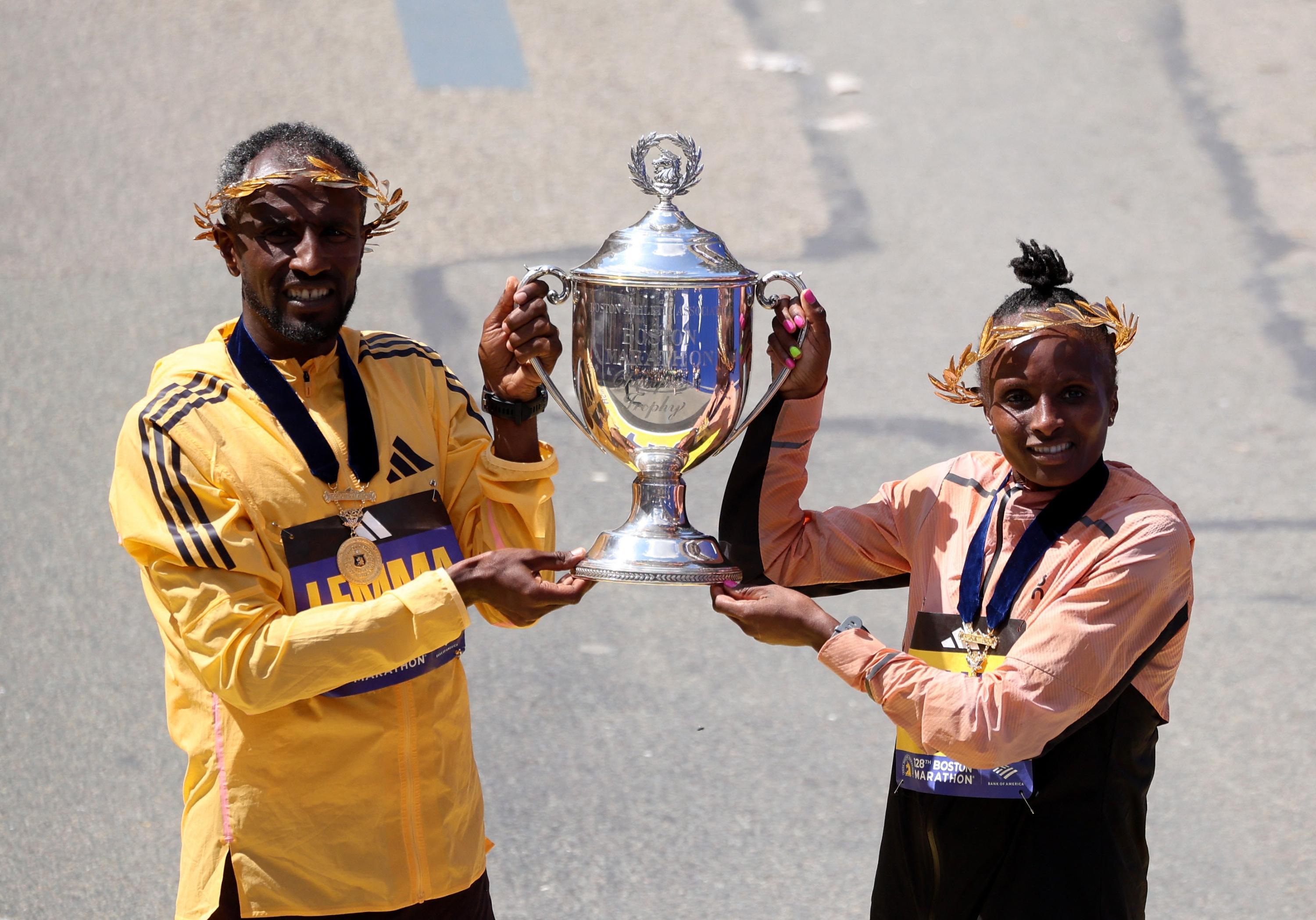 Boston Marathon: Sisay Lemma winner for men, double for Hellen Obiri for women
