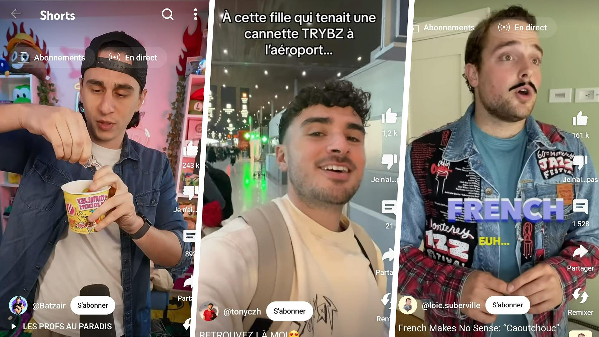 “I gain 1 million subscribers per year thanks to Shorts”: Batzair, Tony Czech, Loïc Suberville... These Youtubers who broke through thanks to short formats