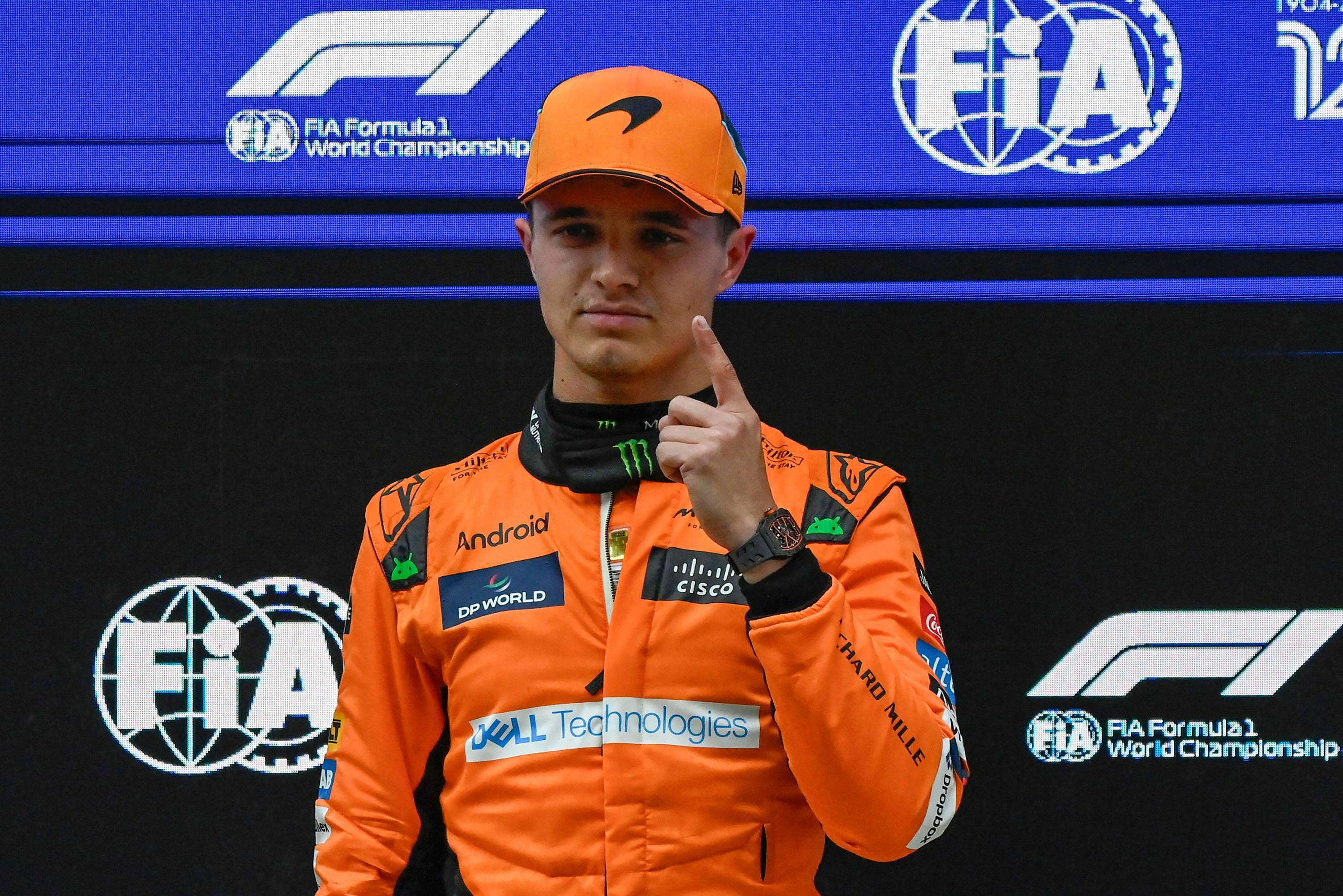 Formula 1: Lando Norris will start at the head of the Chinese GP sprint race