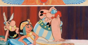 The original cover of Asterix and Cleopatra unsold at Millon, in Brussels