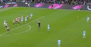 Premier League: on video, Bernardo Silva's completely missed free kick