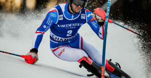 Alpine skiing: the German Strasser leads the 1st round of the slalom at Palisades Tahoe, Clément Noël 2nd