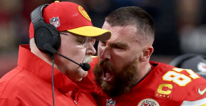 Super Bowl: furious, star Travis Kelce shoves his coach while yelling at him