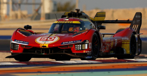 Endurance: a Ferrari loses a wing on the track during full effort