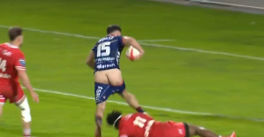 Pro D2: in video, the magnificent try of a player from Béziers... registers his buttocks in the air