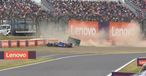 Formula 1: on video, Logan Sargeant's crash at more than 200 km/h in Japan